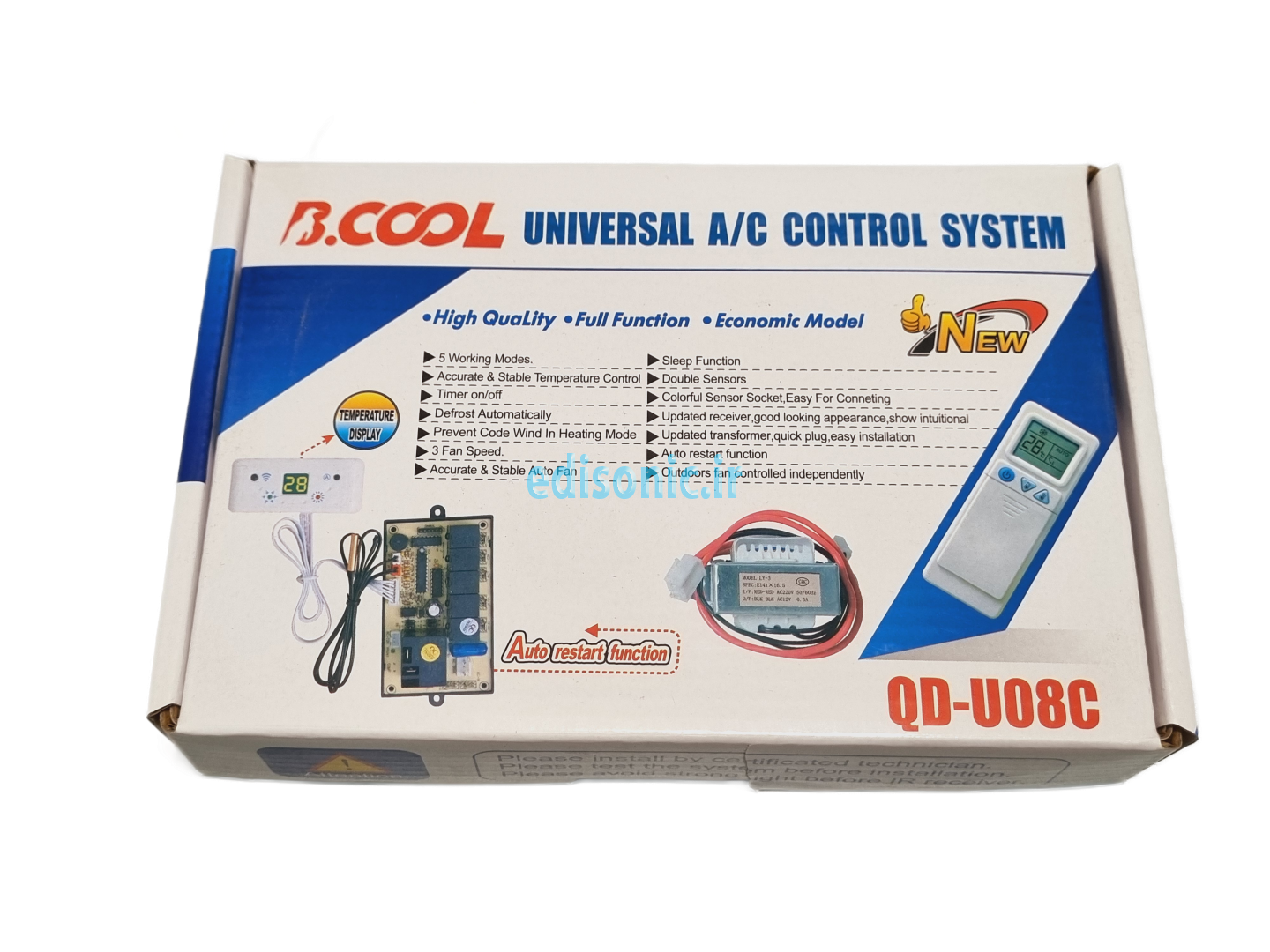  برد همه کاره کولرگازی QD-U08C 